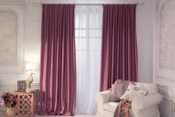 Velvet curtains