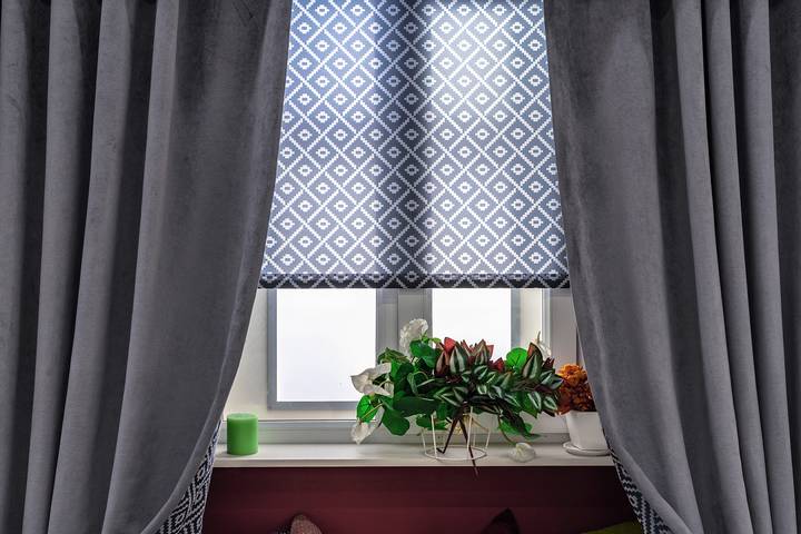 grey curtains Dubai