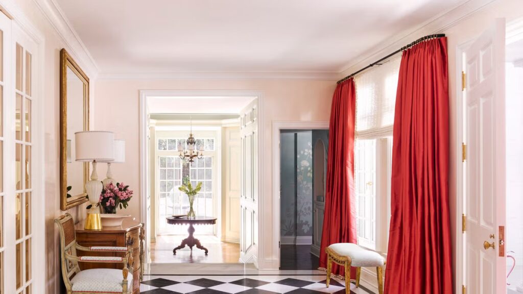 red curtains dubai