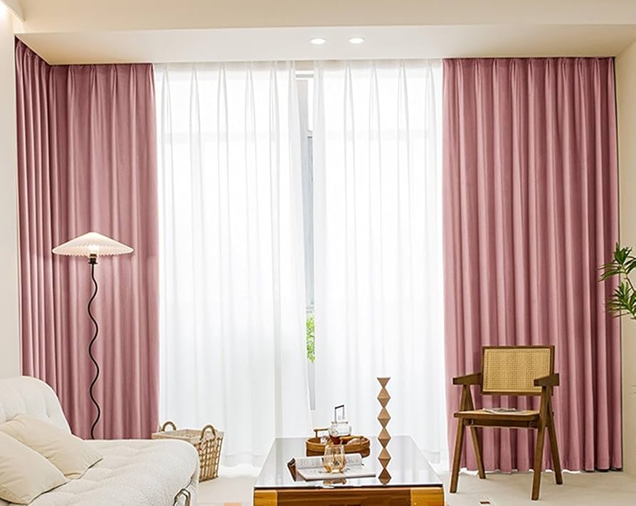 pink curtains Dubai