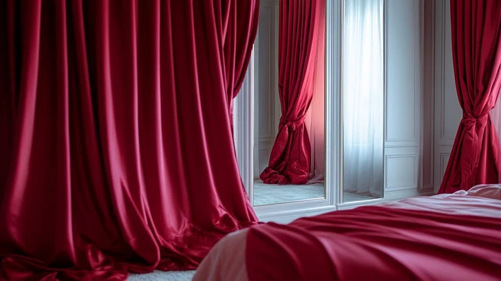 red curtains dubai