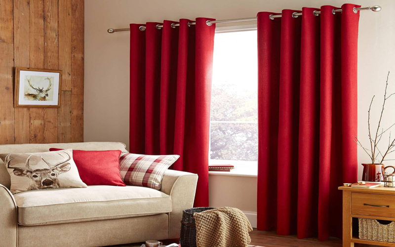 red curtains dubai