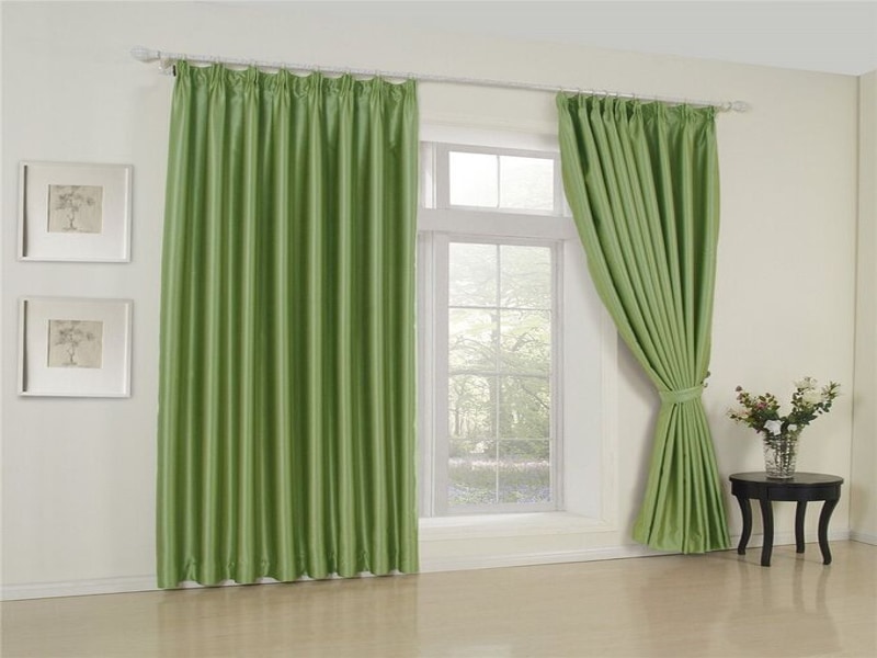 green curtains Dubai