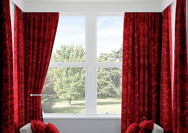 red curtains dubai