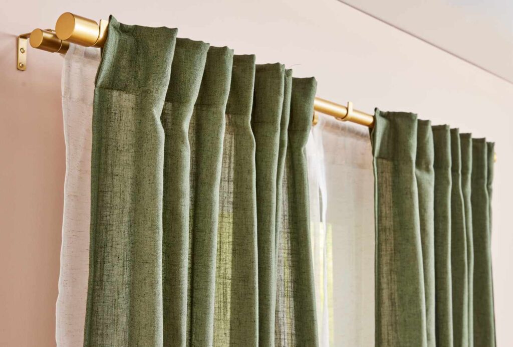 green curtains Dubai