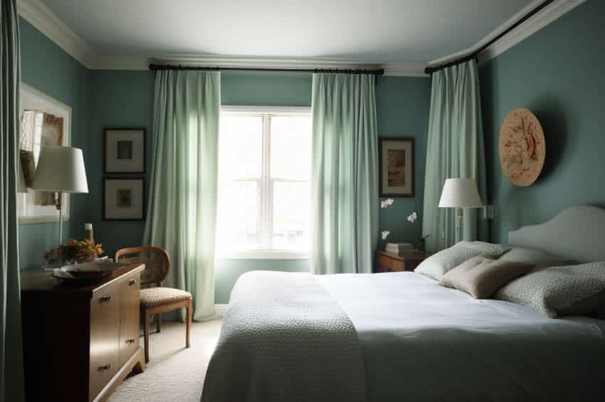 green curtains Dubai