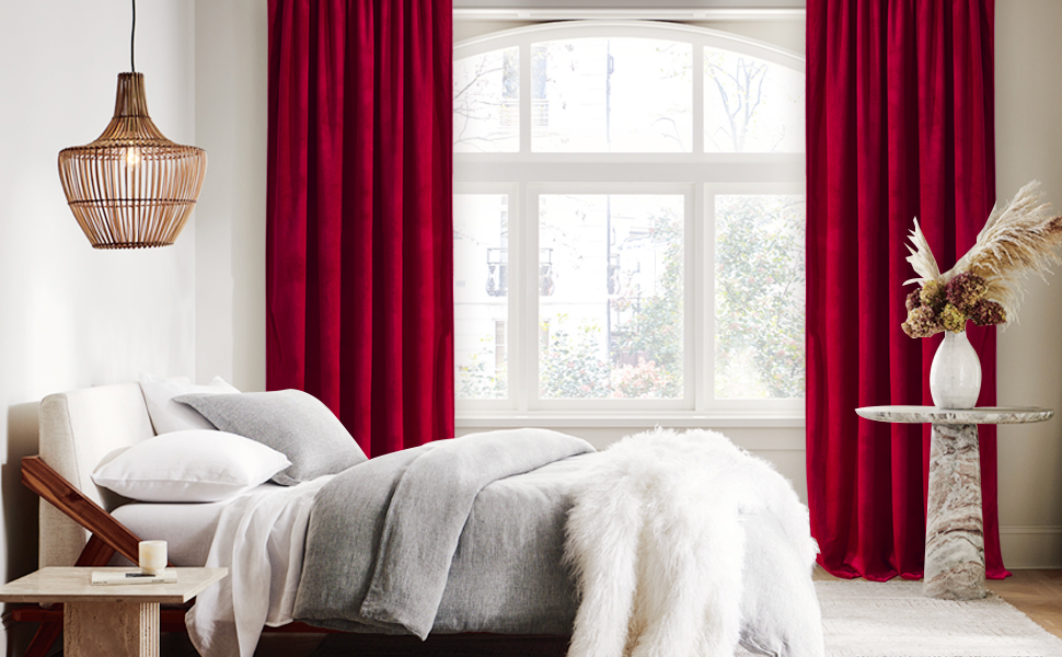 red curtains dubai