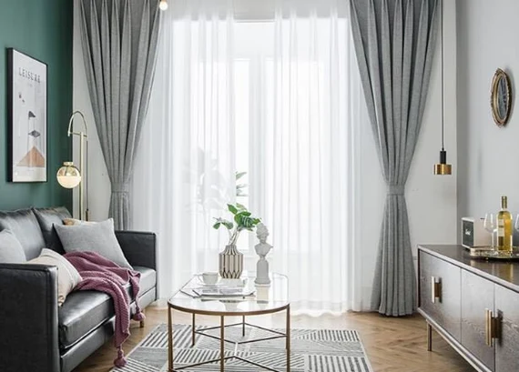 grey curtains Dubai