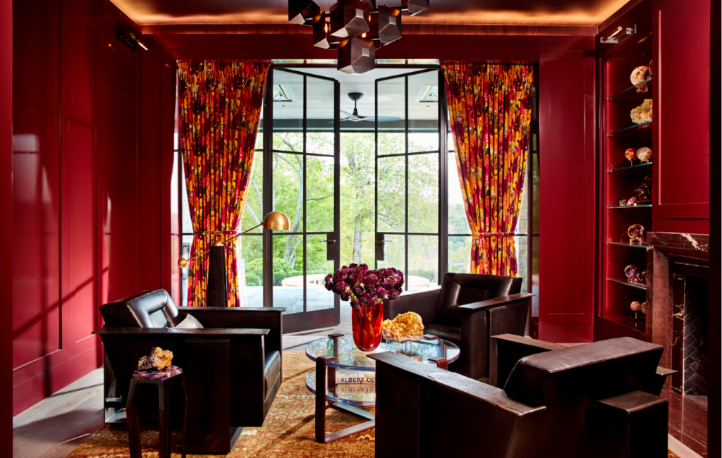 red curtains dubai