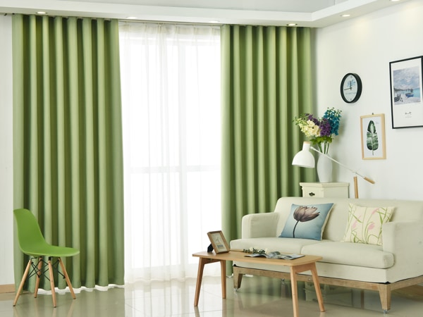 green curtains Dubai