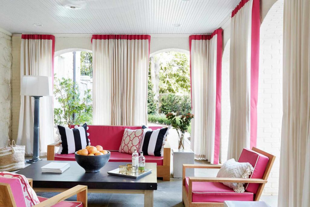 pink curtains Dubai