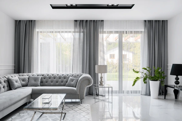 grey curtains Dubai