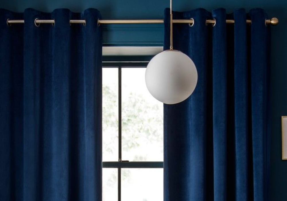Navy Curtains
