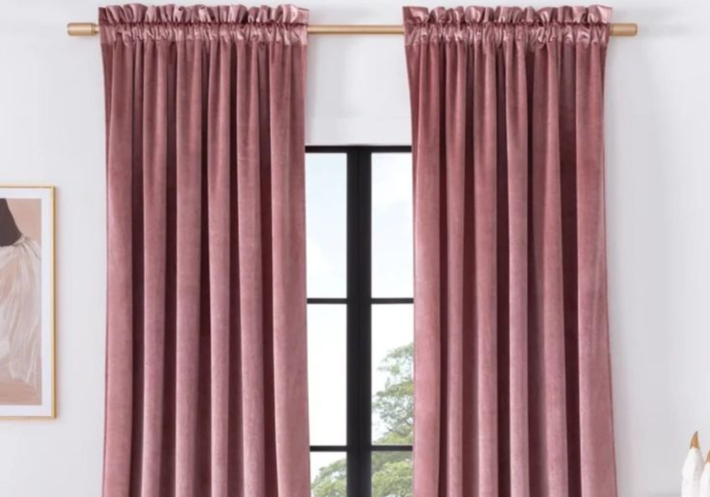 Pink curtains